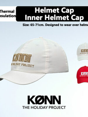 KONN Ski Helmet Cap Dual-Sport Ski Inner Helmet Cap Compatible with Ski Helmets Large Head Circumference Face-Slimming Design College Baseball Cap Style