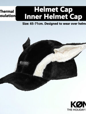 KONN Ski Helmet Cap Single/Double Board Ski Inner Helmet Cap Pairs with Ski Helmets Large Head Circumference Face-Slimming Design Pug Baseball Cap