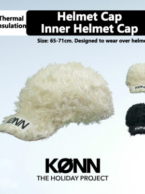 KONN Ski Helmet Cap Dual-Sport Ski Inner Helmet Cap Compatible with Ski Helmets Large Head Circumference Face-Slimming Design Fleece-Lined Baseball Cap