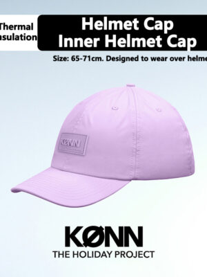 KONN Ski Helmet Cap Dual-Sport Ski Inner Helmet Cap Compatible with Ski Helmets Large Head Circumference Face-Slimming Design Purple Baseball Cap